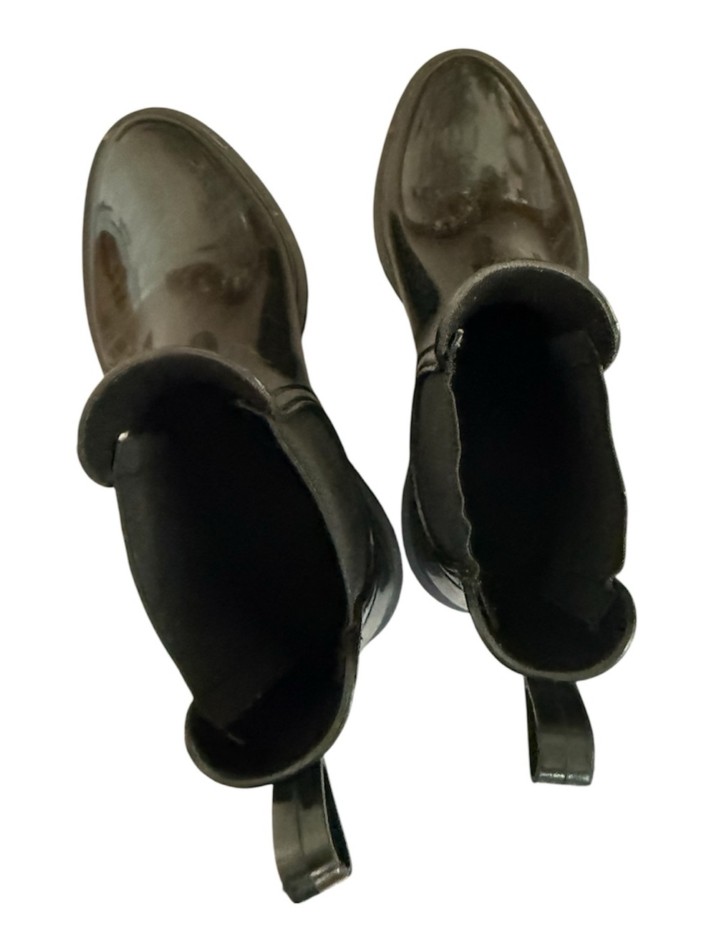 INC International Concepts Women's Black Gloss Chelsea Rain Boots - Picture 9 of 11
